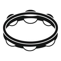 Instrument tambourine icon simple vector. Music drum vector