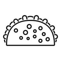 Tortilla icon outline vector. Mexico food vector