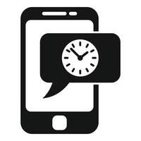 Smartphone work hour icon simple vector. Flexible time vector