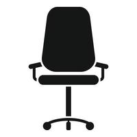 vector simple de icono de silla de trabajo. tiempo de oficina