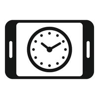 vector simple de icono de hora de trabajo de smartphone. tiempo flexible