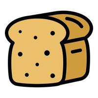 Fresh bread icon color outline vector