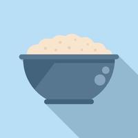 Cooked mash potato icon flat vector. Boiled food vector