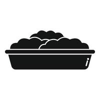 Cream mash potato icon simple vector. Boiled dish vector