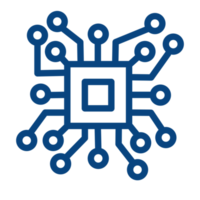 Processor icon design for Artificial intelligence technology theme png