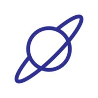 Saturn icon design for space design element theme png