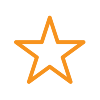 Star icon design for space design element theme png