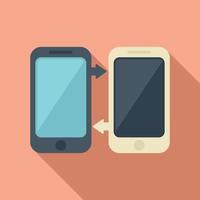 Phone redesign icon flat vector. Web ui vector