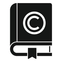 libro copywrite icono vector simple. diseño web