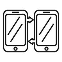 vector de contorno de icono de rediseño de teléfono. interfaz de usuario web