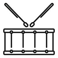 Circus drum icon outline vector. Music instrument vector