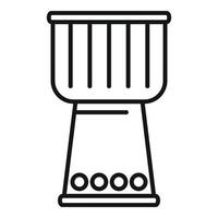 Samba drum icon outline vector. Music kit vector