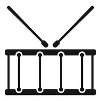 Rock drum icon simple vector. Kit instrument vector