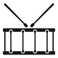 Rock drum icon simple vector. Kit instrument vector