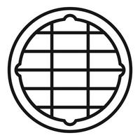 Industrial manhole icon outline vector. Road city vector