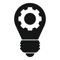 Bulb idea icon simple vector. Star rate vector