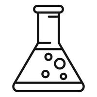 Chemical flask icon outline vector. Customer feedback vector