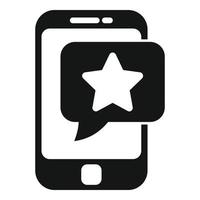 Rate phone app icon simple vector. Customer feedback vector