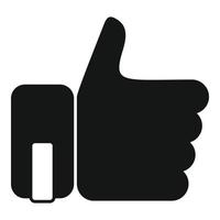 Thumb up icon simple vector. Customer feedback vector