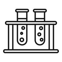 Test tube stand icon outline vector. Customer feedback vector