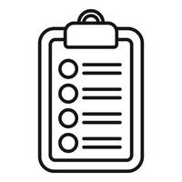 Clipboard review icon outline vector. Customer feedback vector