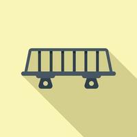 Car roof rack icon flat vector. Box trunk vector