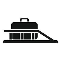 Roof bag rack icon simple vector. Car trunk vector