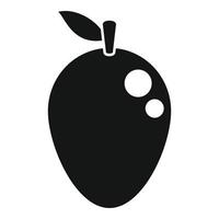 vector simple de icono de mango gmo. comida de adn