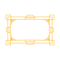 arte deco telaio schema ictus nel d'oro colore per di classe e lusso stile. premio Vintage ▾ linea arte design elemento per copia spazio e bandiera modello png