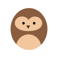 conception d'illustration de personnage de hibou mignon png