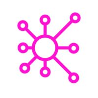 Networking icon design for Artificial intelligence technology theme png