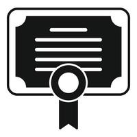 Diploma review icon simple vector. Star rate vector