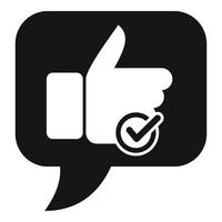 Rate chat icon simple vector. Feedback review vector