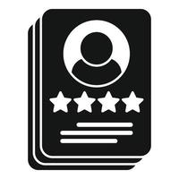 Client cv icon simple vector. Star survey vector