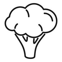 Gmo broccoli icon outline vector. Dna food vector