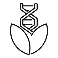 Dna plant icon outline vector. Gmo food vector