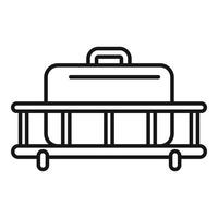 Bag roof rack icon outline vector. Car box vector