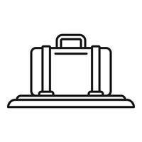 Roof travel bag icon outline vector. Car box vector