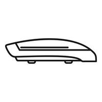 Road roof box icon outline vector. Car trunk vector