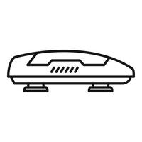 Auto roof carrier icon outline vector. Car box vector