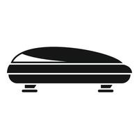 icono de caja de viaje en coche vector simple. baúl de techo