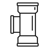 Pipe drain icon outline vector. Water pipeline vector