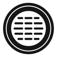 Garbage manhole icon simple vector. Sewer lid vector