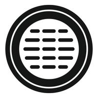 Garbage manhole icon simple vector. Sewer lid vector