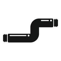 Plastic pipe icon simple vector. Water pipeline vector