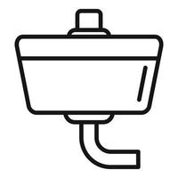 Toilet water tube icon outline vector. Pipe sewer vector