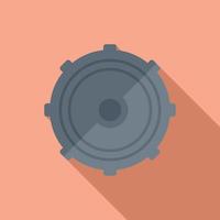 Cover manhole icon flat vector. City road vector