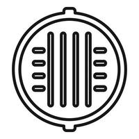 Cap manhole icon outline vector. Street sewage vector