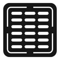 Drain cover icon simple vector. City road vector