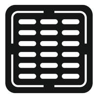 Drain cover icon simple vector. City road vector